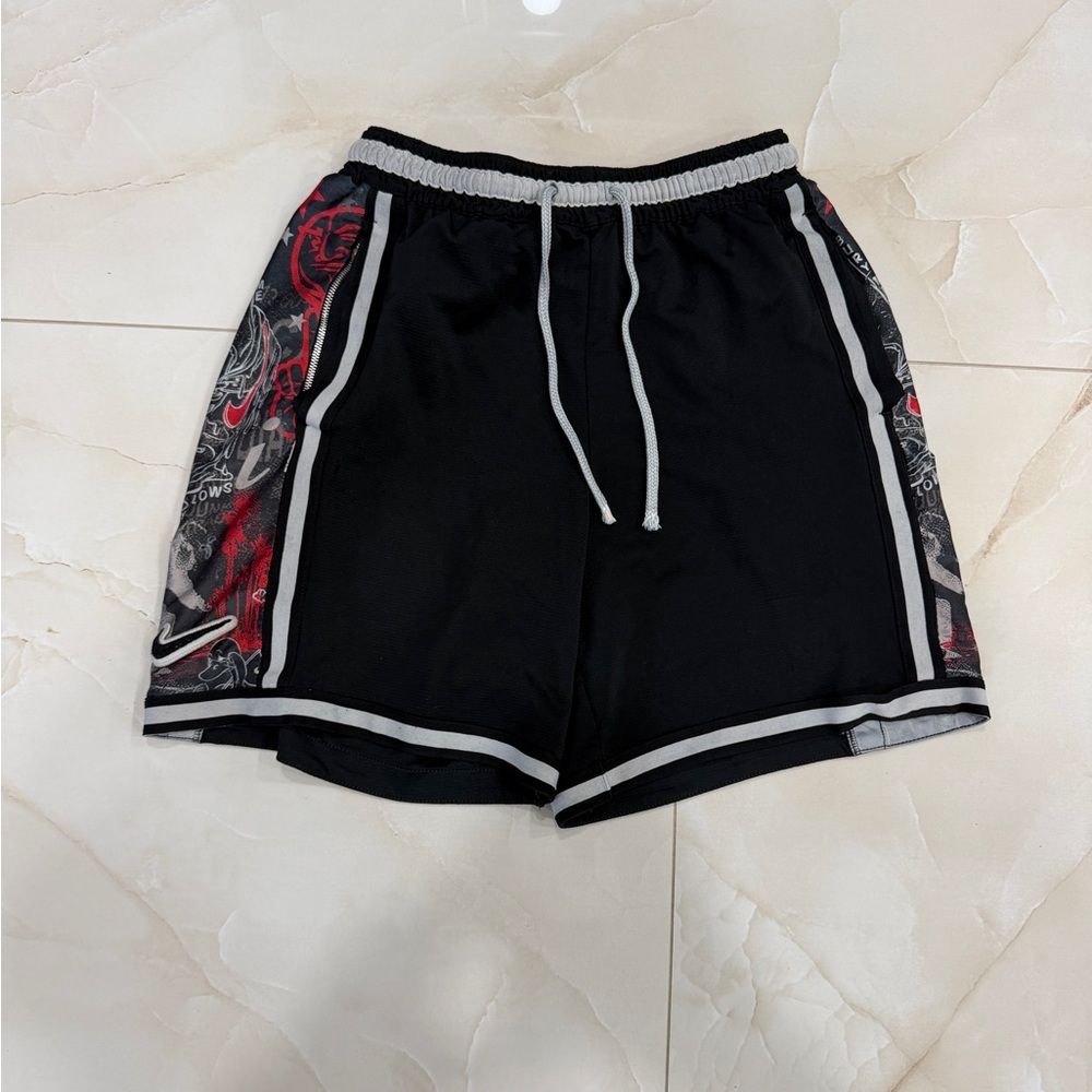 Nike Black and Red Athletic Shorts